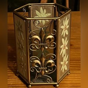 Vintage Fleur De Lis candle holder